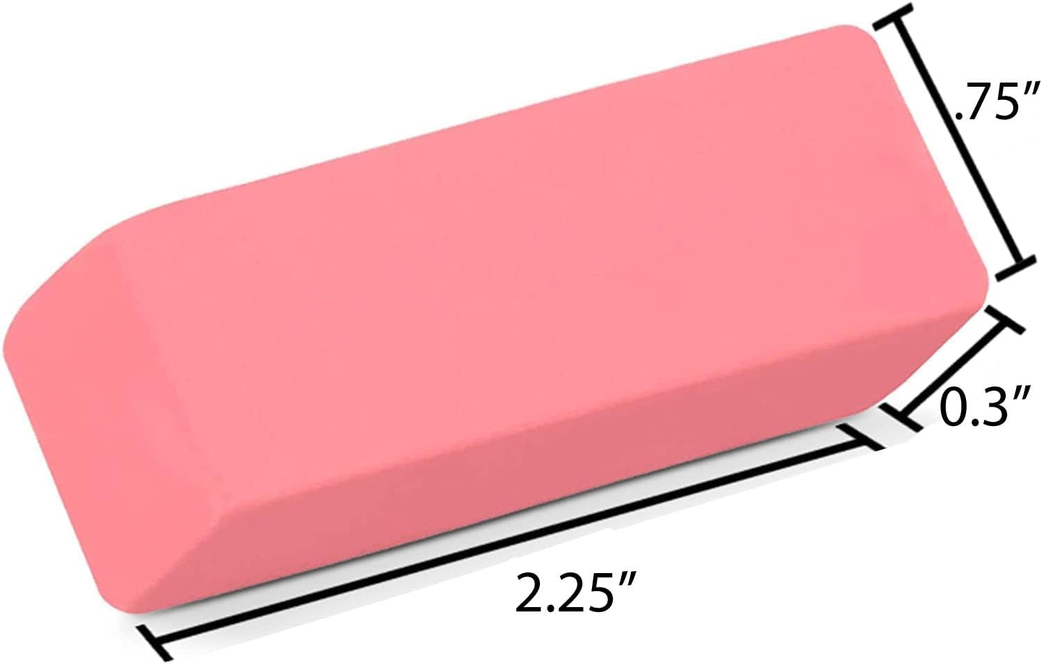 Bulk Pink Erasers for Kids Bulk Classroom, School Students, for Art Pink Bevel Erasers Large Latex Free in Bulk (300 Erasers)