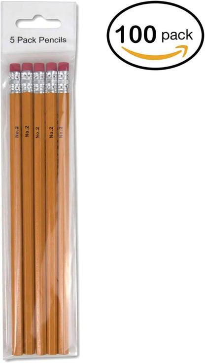 Wood Cased #2 HB Pencils - 500 Unsharpened Yellow Pencils in Bulk for School, Office (500 Pencils)