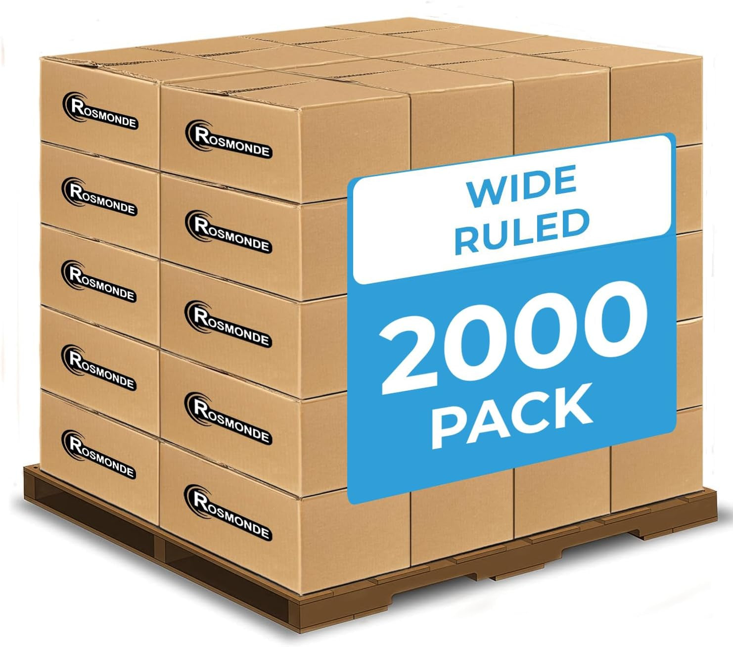 2000 Pack (Pallet) Composition Notebooks Bulk, Wide Ruled, Full Pallet of Notebooks, 200 Pages (100 Sheets), 9-3/4 X 7-1/2, Bulk Notebooks for School, Bulk Office Notebooks, 4-7 Days Transit