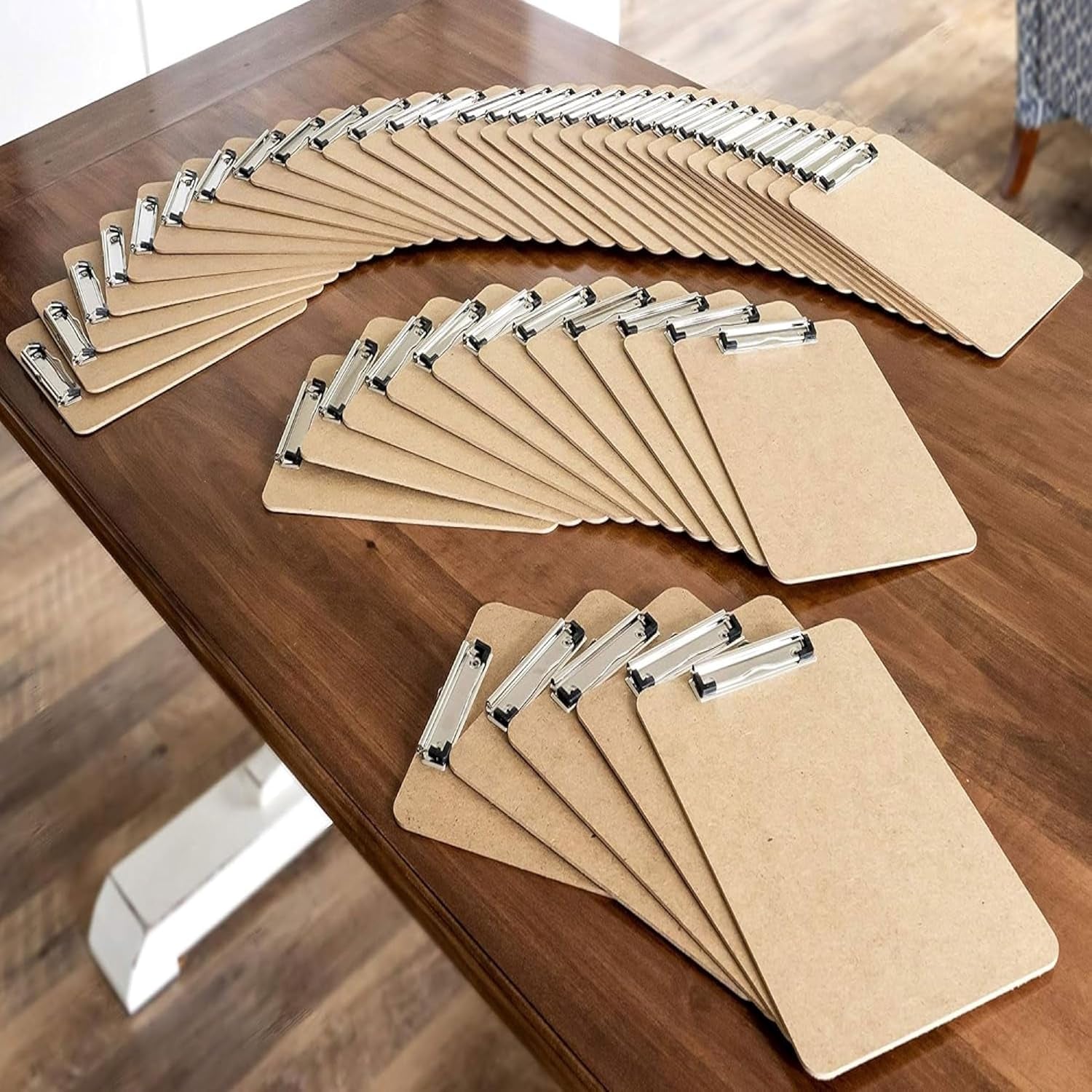 100 Clipboards 8.5 X 11 with Pen Holder Bulk for Classroom, Kids Heavy Duty Wood Clipboards for Back to School Teacher Classroom Supplies, Office, School Supplies