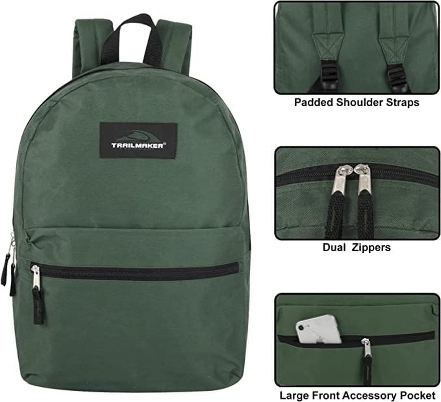 Backpack with School Supplies for Kids - 20 Piece Back to School Supplies with 17" Backpack (Green Pack)