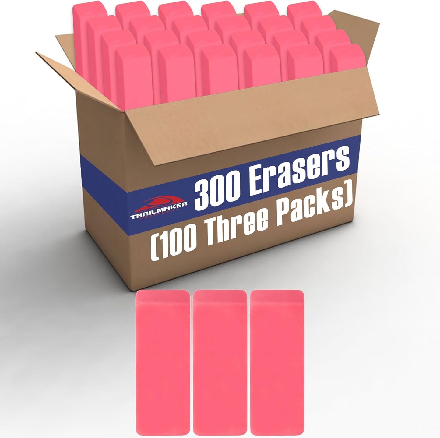 Bulk Pink Erasers for Kids Bulk Classroom, School Students, for Art Pink Bevel Erasers Large Latex Free in Bulk (300 Erasers)