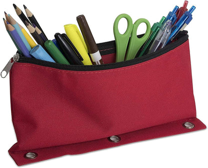 Pencil Pouch for 3 Ring Binder Bulk Pencil Bags with Zipper, Large Binder Pencil Pouch Bundle for School, Offices, Budgeting (96 Pencil Cases in 8 Colors)