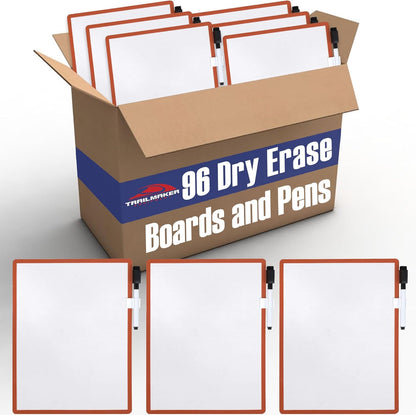 Bulk Dry Erase Boards 8.5 X11 Inch Bulk Dry Erase Student White Boards with Markers Class Set for Kids, Adults (96 Pack)