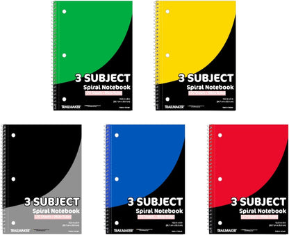 Bulk Notebooks 20 Pack – 3 Subject Notebook Wide Ruled Bulk 3 Subject Spiral Notebooks for Kids, School, Notes, Students, Work