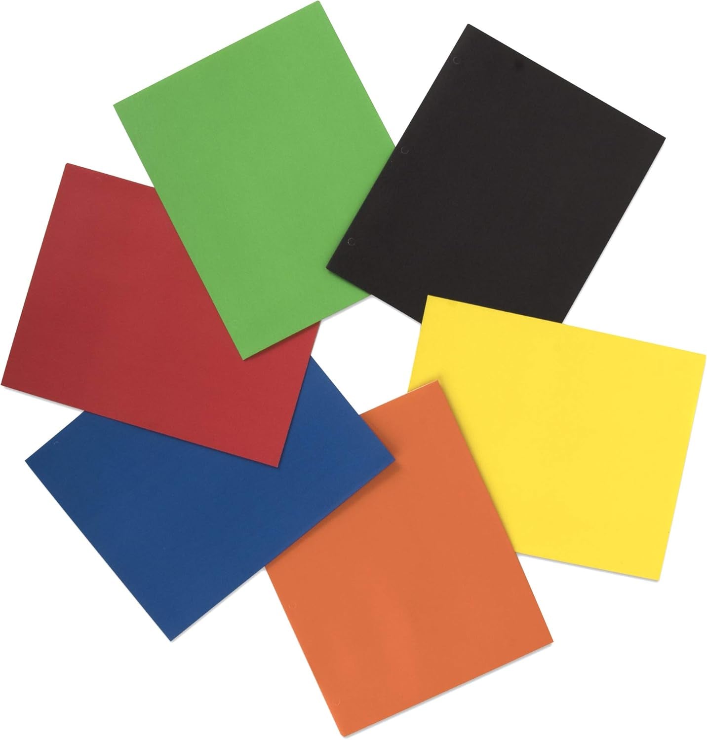 100 Pack of Bulk Colorful Paper Folders with Pockets - Wholesale Folders (100 Folders in 6 Colors)