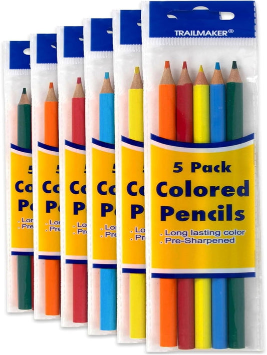 100 Packs of Colored Pencils Bulk for Classrooms, Artists, Kids, Adult Coloring | Bulk Colored Pencils Set School Supplies for Kids, Teachers (100 Packs of 5 Pencils)