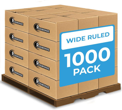 1000 Pack (Pallet) Composition Notebooks Bulk, Wide Ruled, Pallet of Composition Notebooks, 200 Pages (100 Sheets), 9-3/4 X 7-1/2, Bulk Notebooks for School & Office, 4-7 Days Transit