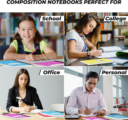 2000 Pack (Pallet) Composition Notebooks Bulk, Wide Ruled, Full Pallet of Composition Notebooks, 200 Pages (100 Sheets), 9-3/4 X 7-1/2, Bulk Notebooks for School & Office, 4-7 Days Transit