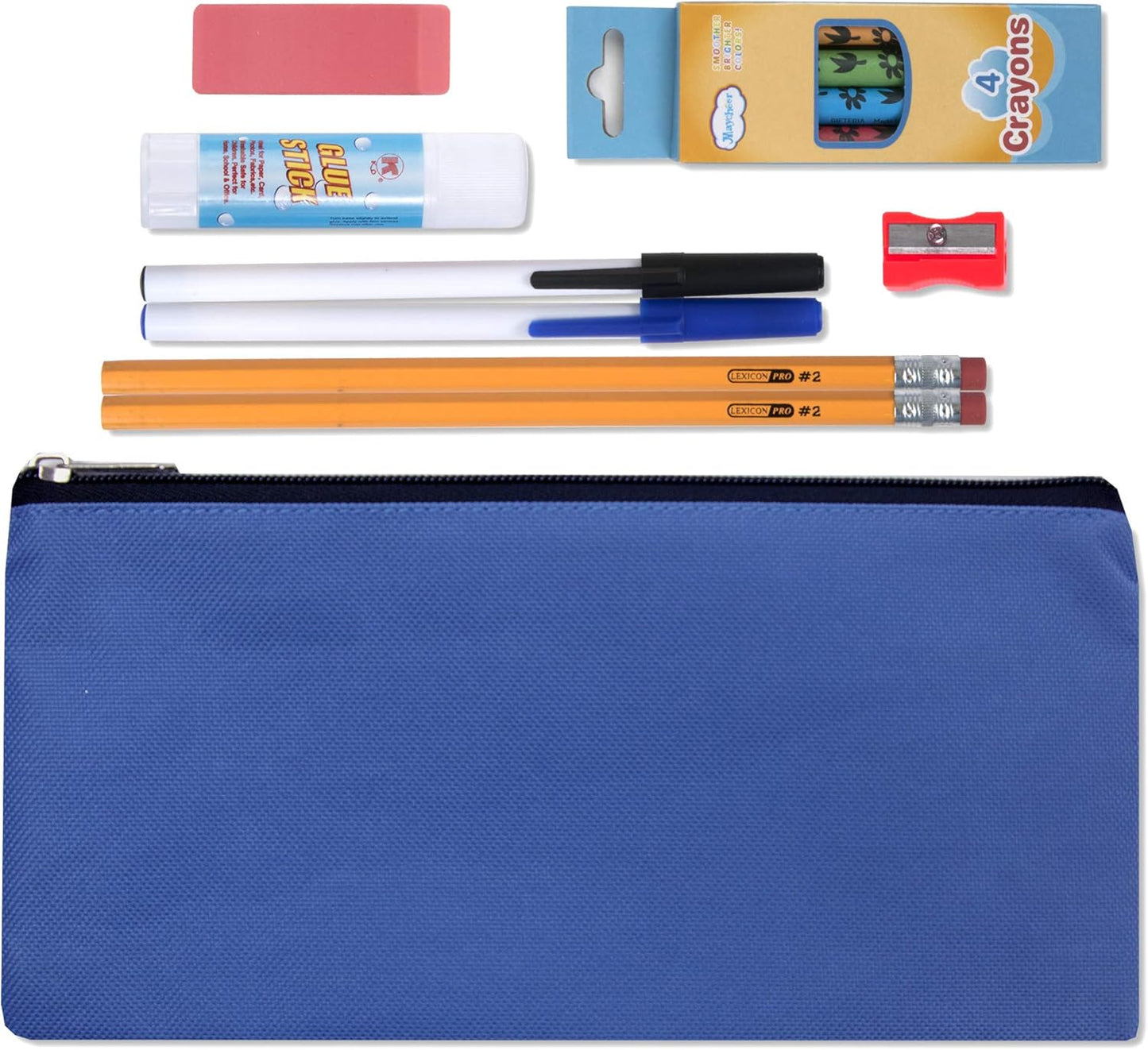 48 Pencil Case with Supplies Included, Bulk Pencil Case Wholesale Bags for Kids, Classrooms