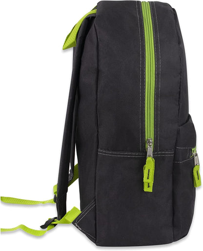 24 Pack- Classic 17 Inch Backpacks in Bulk Wholesale Back Packs for Boys and Girls